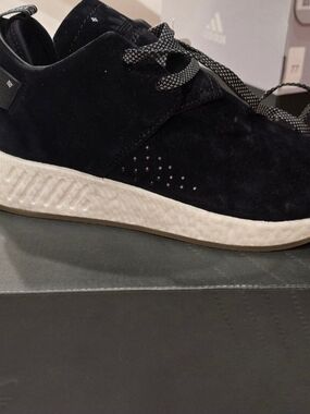Adidas Black Suede Men’s Casual Sneaker with White Sole